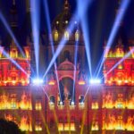 Schweriner Schlossfest­wochenende: Das Schloss im Licht - „Son et Lumière“.