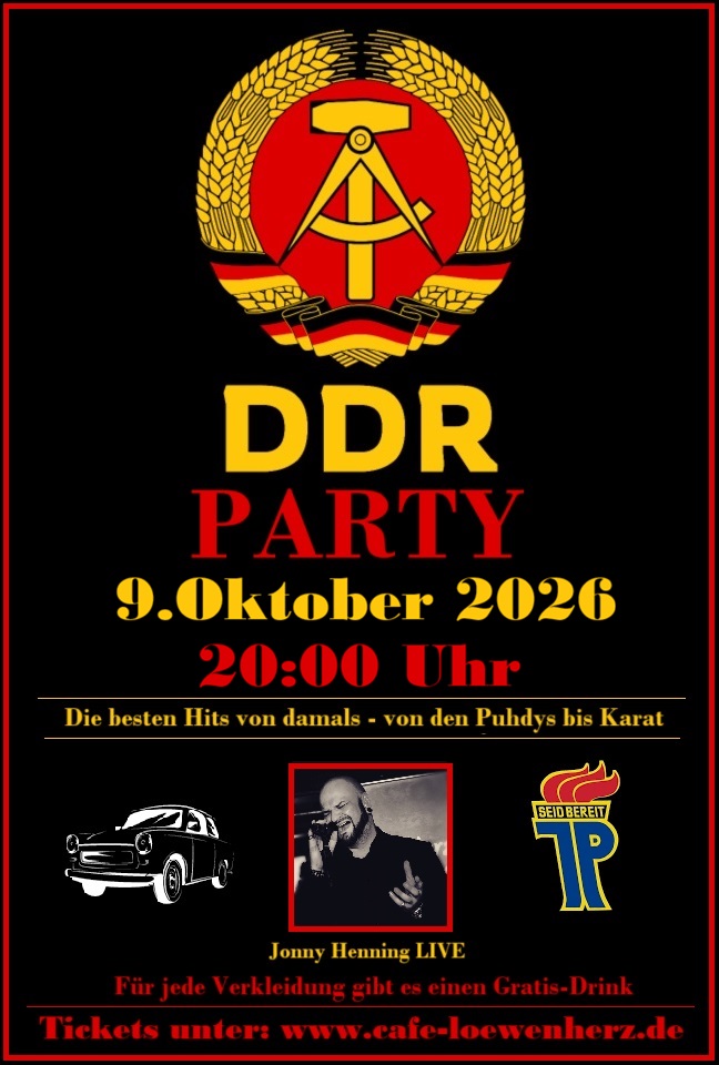 OSTALGIE PARTY 2.0 – Live mit Jonny Henning - AUSVERKAUFT
